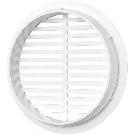 Дверная решетка круглая пластиковая Era 05ДП 1/4 (Белая)
