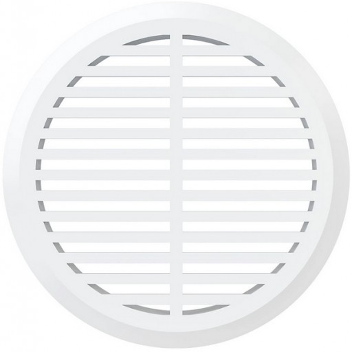 Дверная решетка круглая пластиковая Era 05ДП 1/4 (Белая)