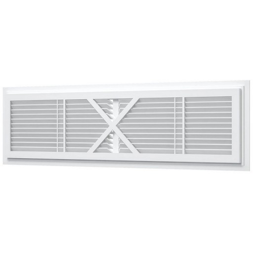 Разборная дверная пластиковая решетка Era 4513РП (Белая)