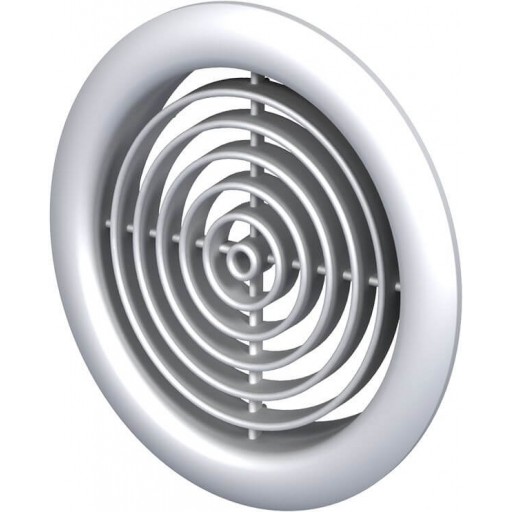 Дверная решетка круглая пластиковая Вентс МВ 81 бВс (Белая)