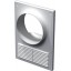Вентиляционная решетка пластиковая с отверстием под воздуховод Вентс МВ 120 КВс