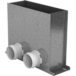Пленум напольный металлический Vents FlexiVent 0821300x100/75x2 / DN75 Пленум напольный металлический Vents FlexiVent 0821300x100/75x2 / DN75