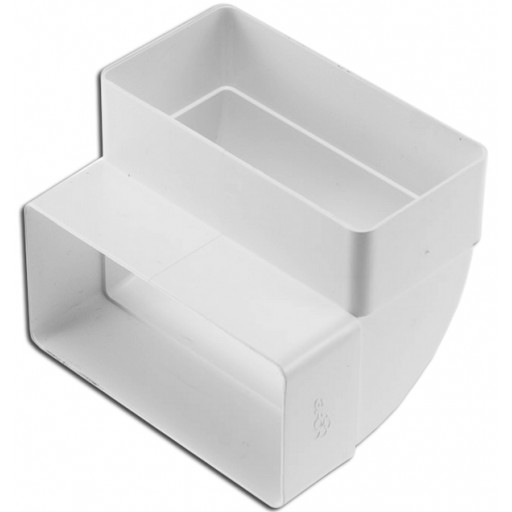 Колено вертикальное 90° пластиковое для прямоугольных воздуховодов 90х220 (92KVP)