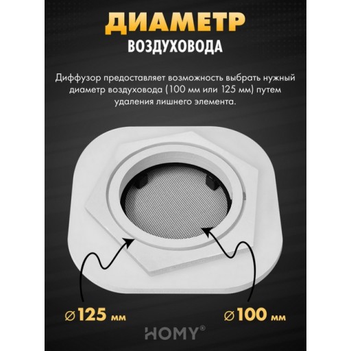 Теневая решетка Homy Air 150  AH100W без регулировки — гексагон, белая