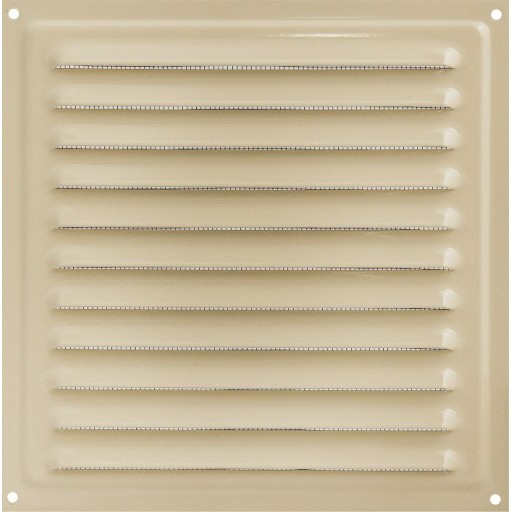 Вентиляционная решетка квадратная металлическая Вентс МВМ 200с (Бежевая)