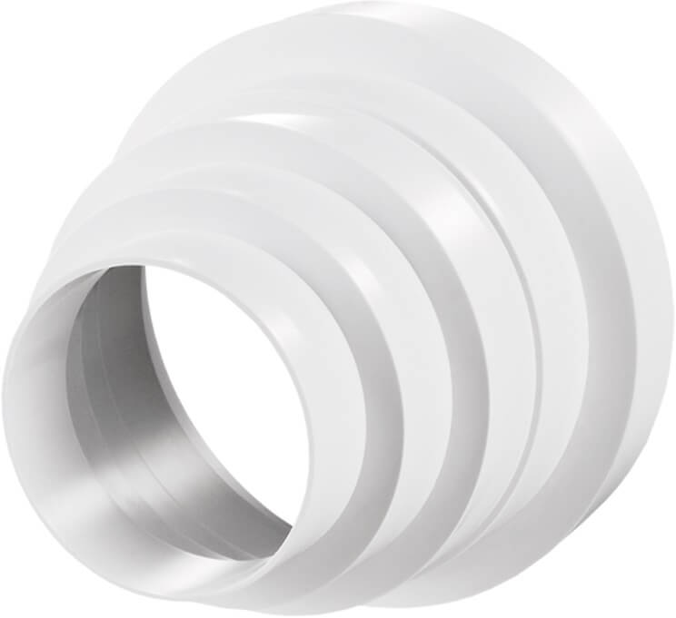 Редуктор (переход) универсальный пластиковый O150/O125/O120/O100/O80 ...